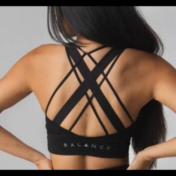Balance Athletics Black Sports Bra, Size M - Picture 4 of 5